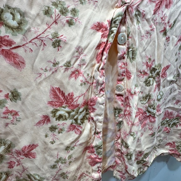 VTG April Cornell Floral Maxi Dress Women L Rayon Sleeveless Cottagecore Fairy - Picture 7 of 9